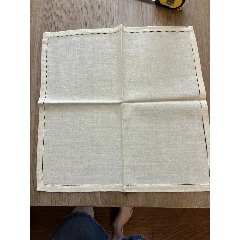 Sferra CLASSICO Hem stitched  Placemats & Napkins  Set Of 4 Each Italian Linen